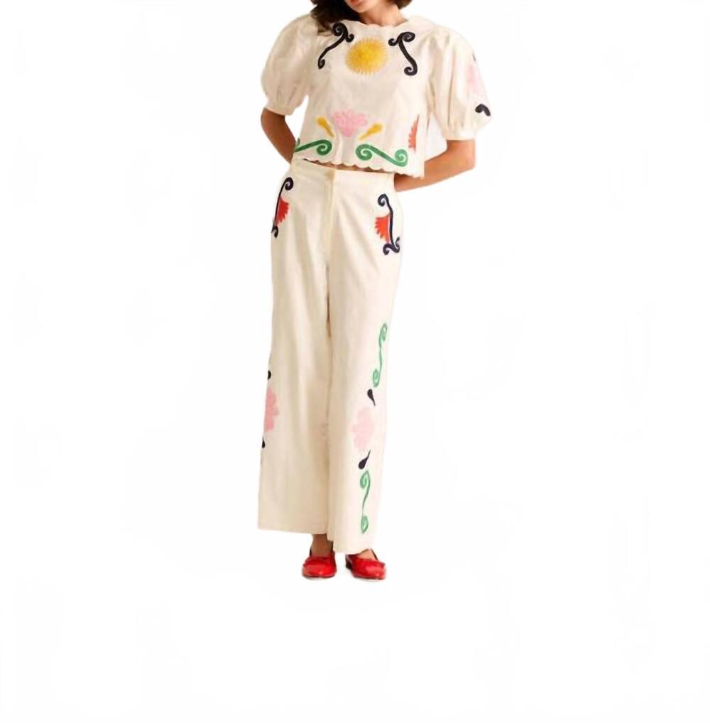 NEW CAROLINA K sam high-waisted wide-leg pants in off white